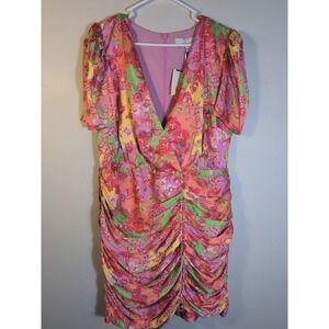 Adelyn Rae Addison Floral Dress Women's XL Cinch‎ Pastel NWT